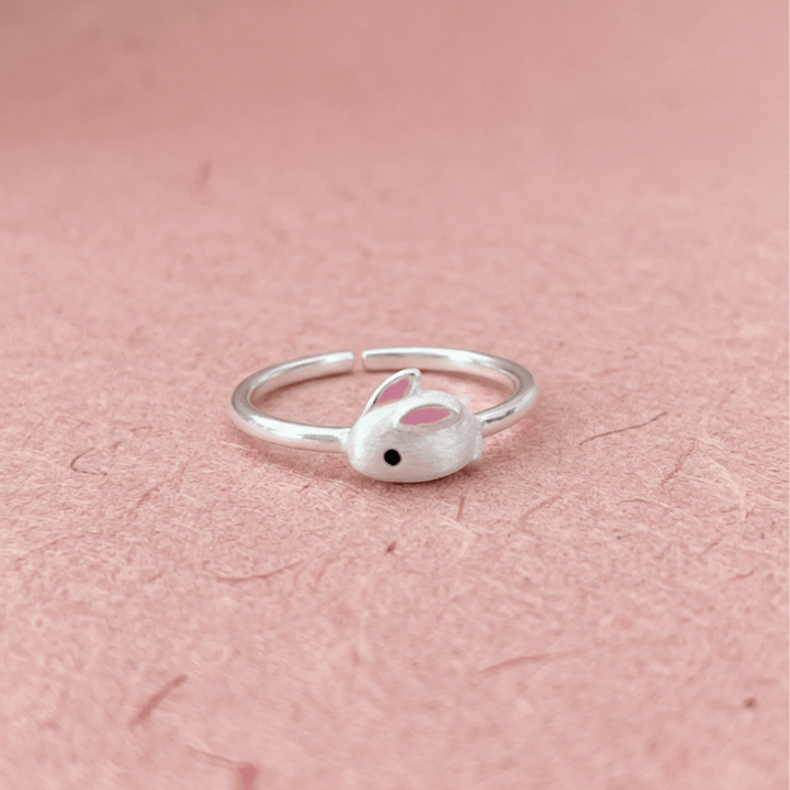 Echter Silberring für Kinder mit Hase, niedlicher Schmuck für Mädchen online bestellen,