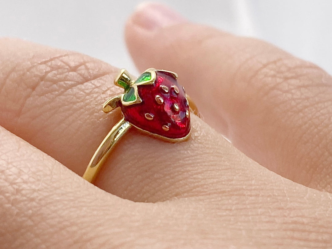 Erdbeer Kinder Ring - ALICIA'S DIARY