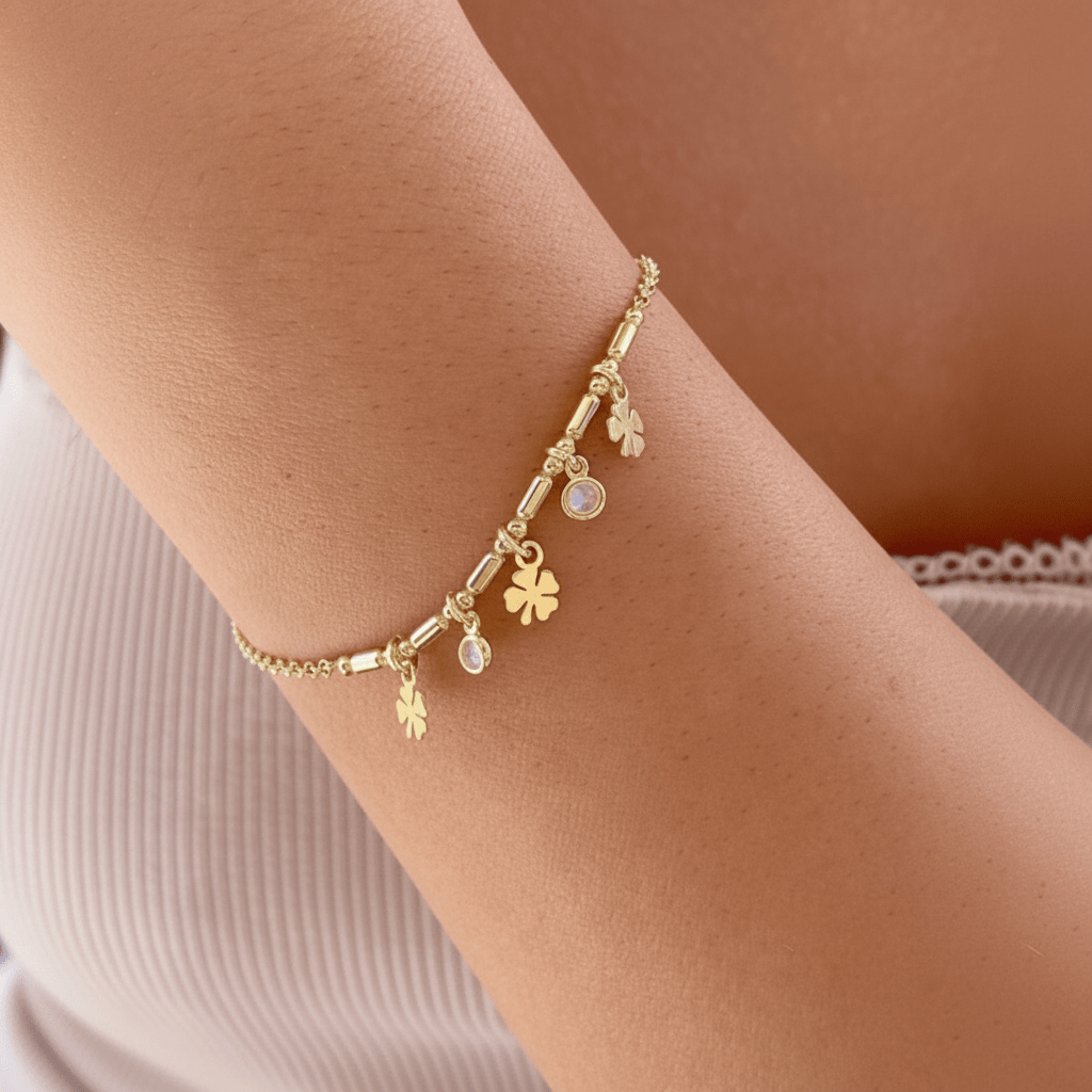 Pulsera con tréboles | kissedby Alicia