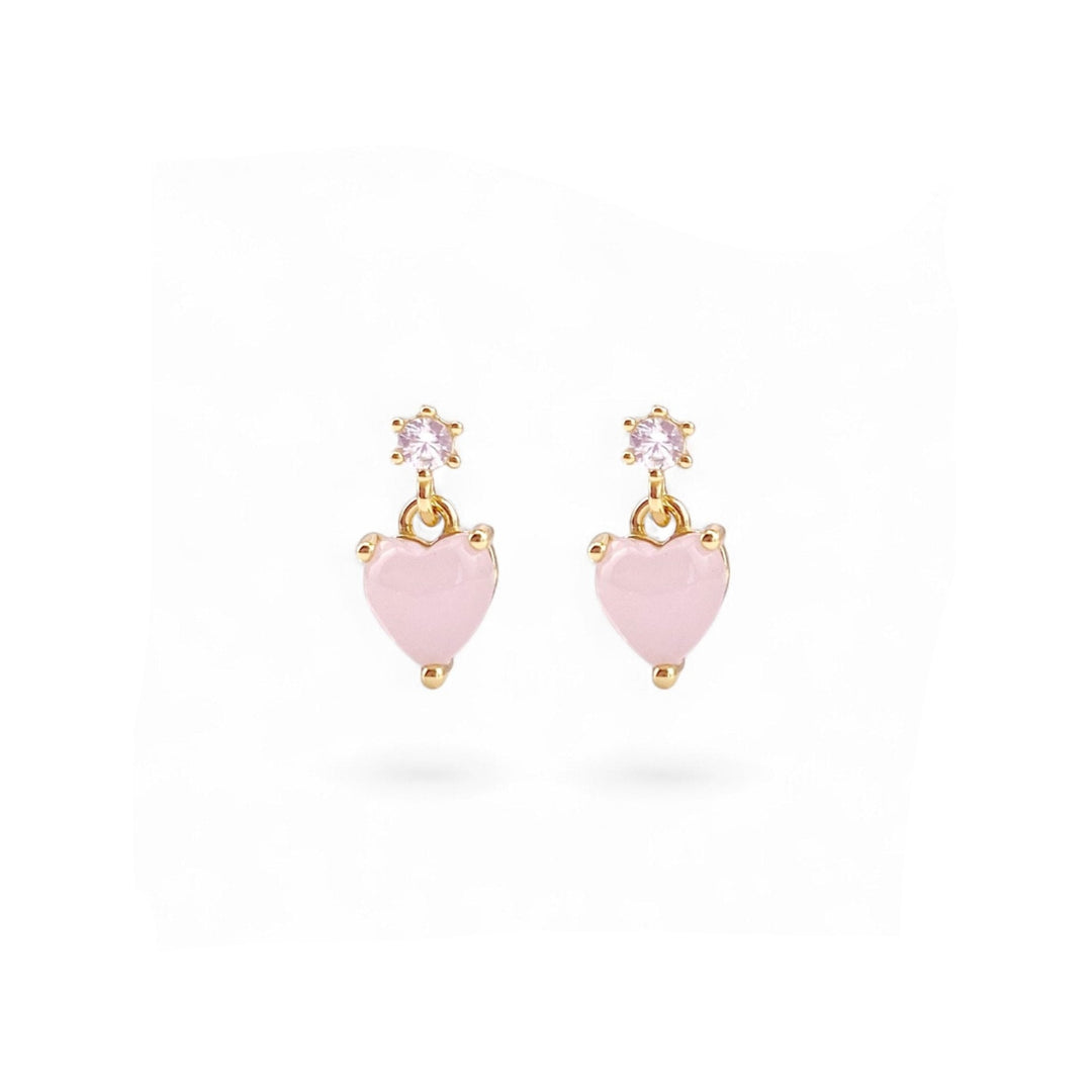 Pink Heart Earrings - Alicia's Diary