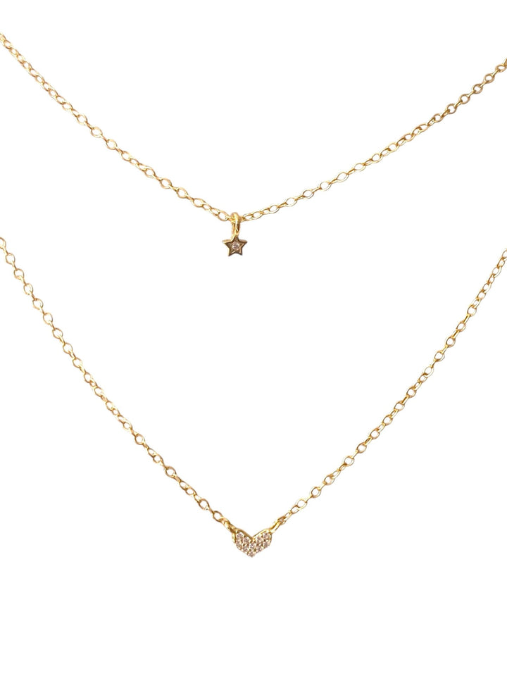 Layering Kette mit Herz & Stern - ALICIA'S DIARY®