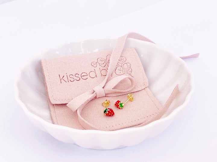 Kinder Ohrstecker Erdbeeren - ALICIA'S DIARY