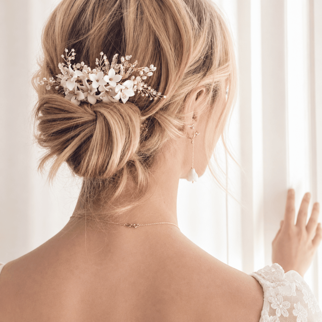 Blumen Brauthaarkamm | AURELIE-Aurelie-blumen-blüten
