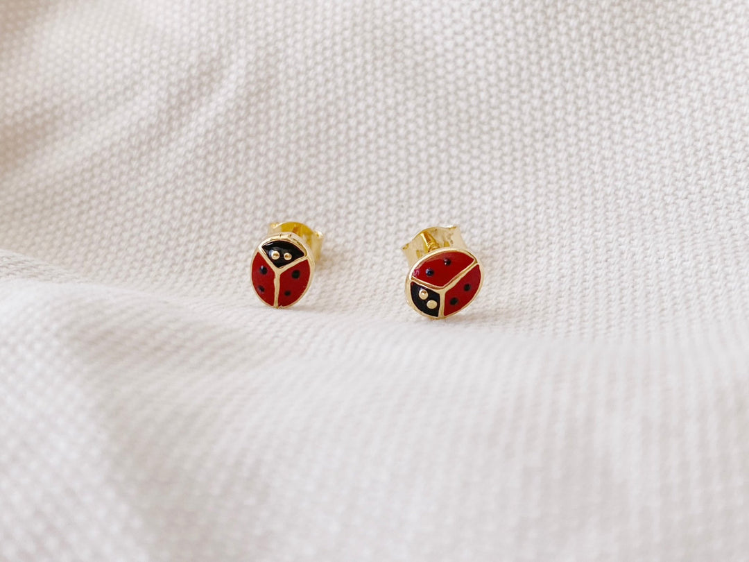 Marienkäfer-Schmuck, Ohrringe und Ohrstecker hypoallergen für empfindliche Ohren von Alicia&