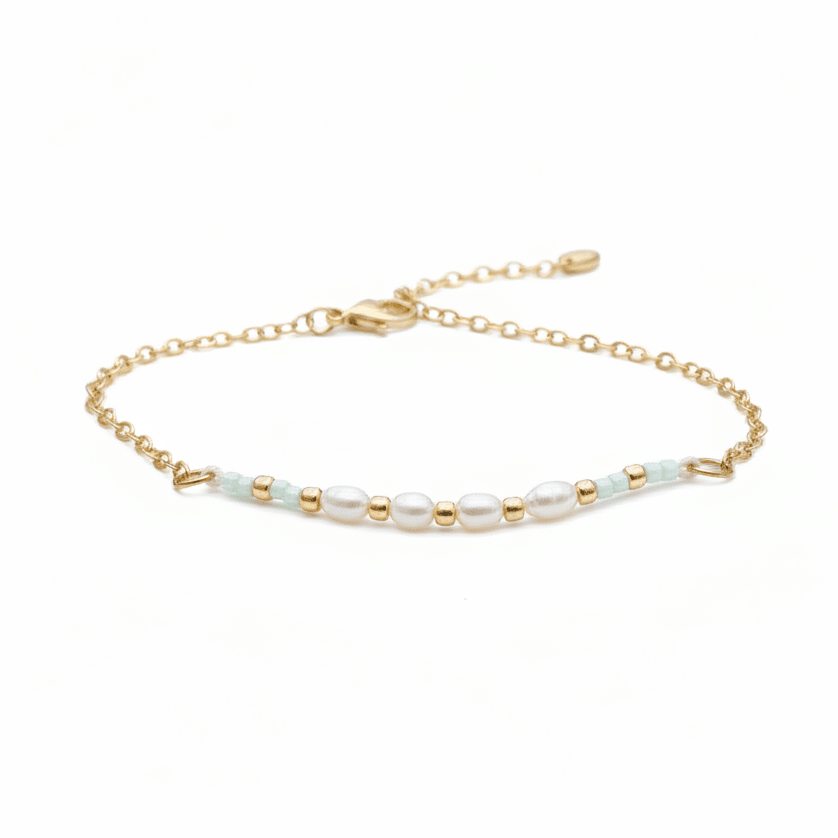 Buntes Beach Girl Armband gold mit Miyuki Perlen, Armband jugendlich Mädchen 12 Jahre, 13 Jahre, Schmuck