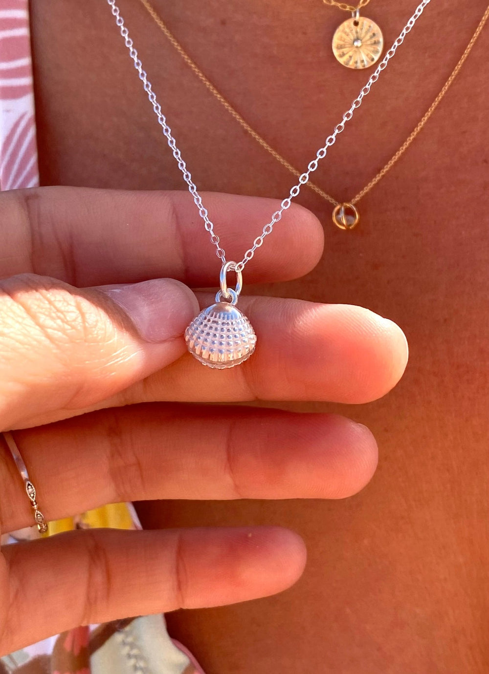 Muschel Halskette Pink Opal - ALICIA'S DIARY