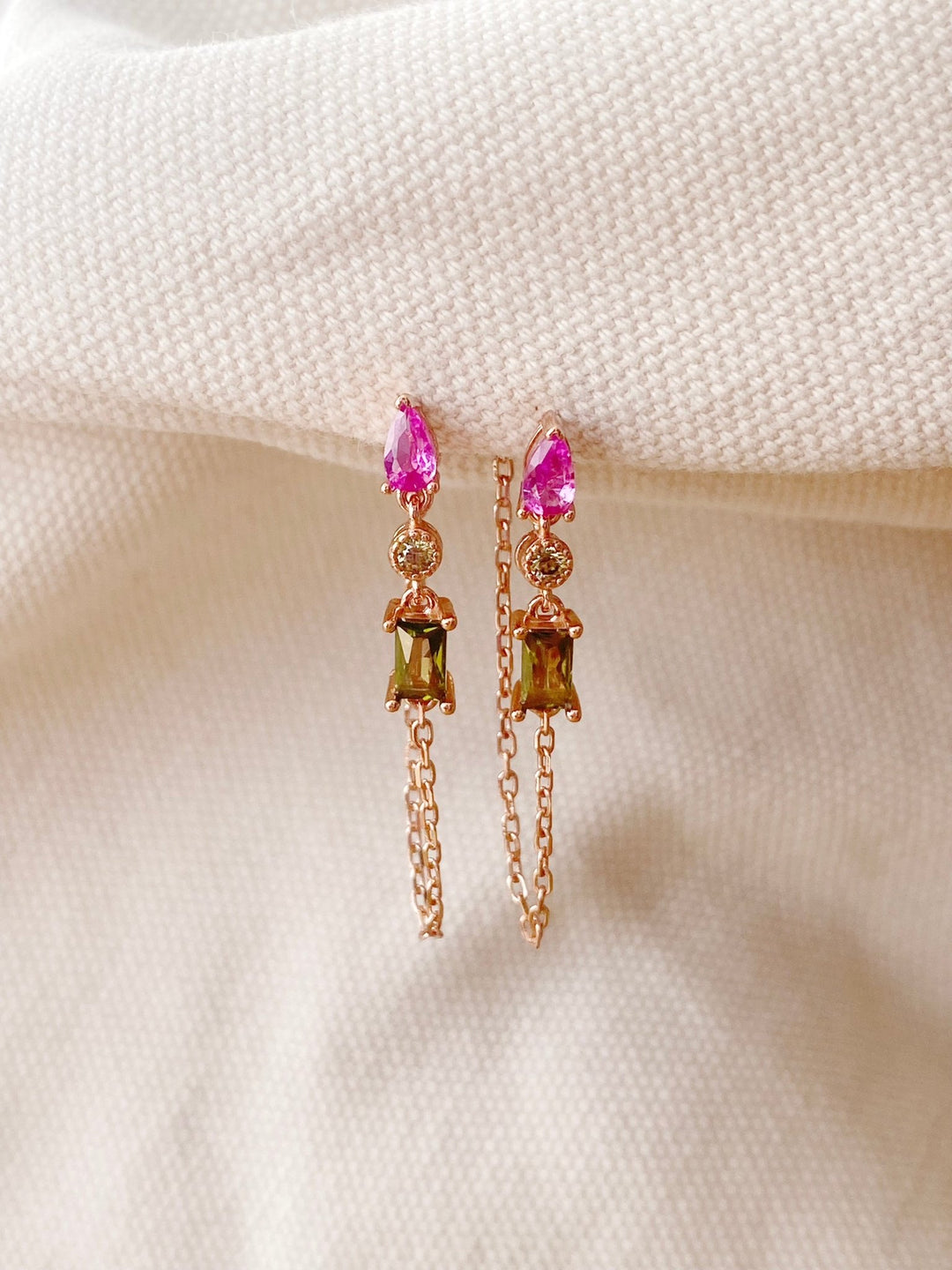 Kettchen Kristall Ohrringe - ALICIA'S DIARY®