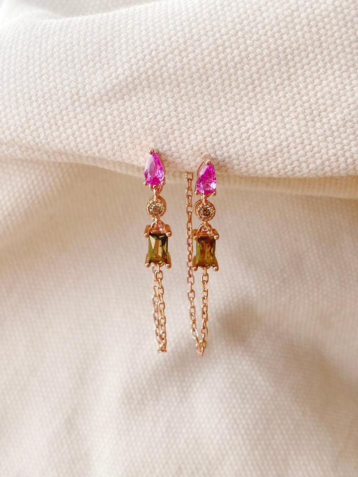 Kettchen Kristall Ohrringe - ALICIA'S DIARY®