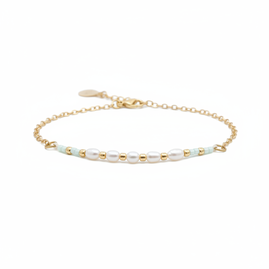 Buntes Beach Girl Armband gold mit Miyuki Perlen, Armband jugendlich Mädchen 12 Jahre, 13 Jahre, Schmuck