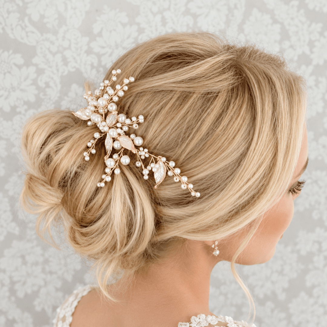 Perlen Haarkamm | SOPHIE-blumen-blüten-Boho Hochzeit romantisch
