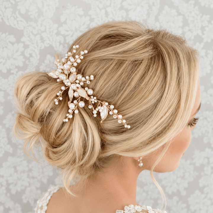 Perlen Haarkamm | SOPHIE-blumen-blüten-Boho Hochzeit romantisch