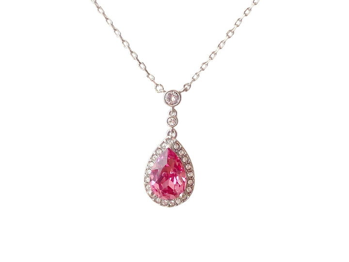Cluster Halskette mit großem Kristall aus Echtsilber, besonderer Schmuck von Alicia's Diary