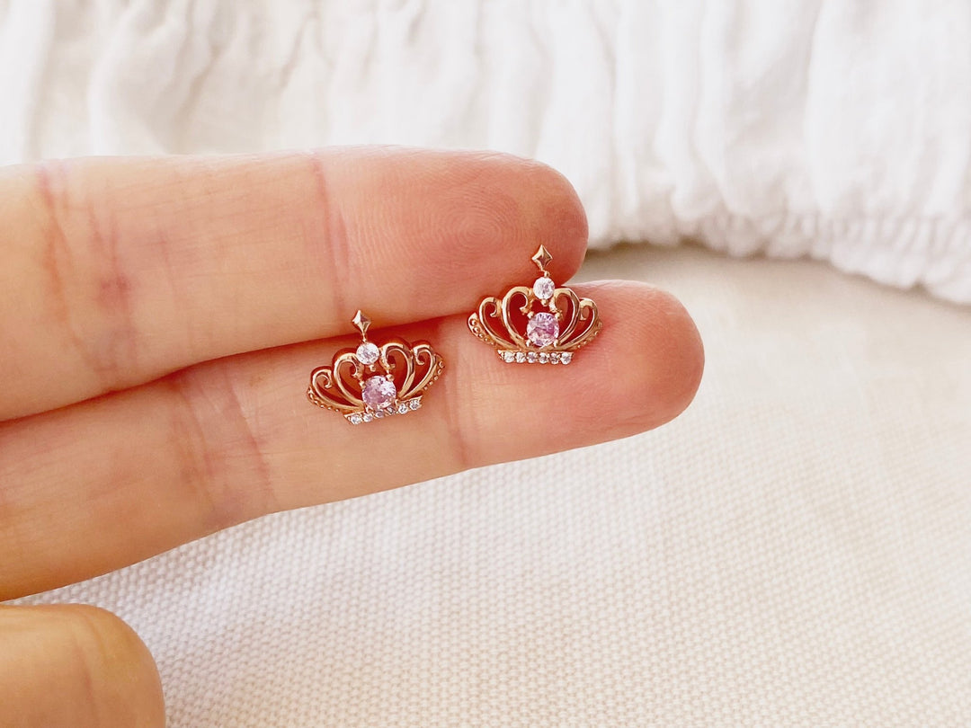 Süße rosévergoldete Ohrstecker aus Echtsilber von ALICIA'S DIARY