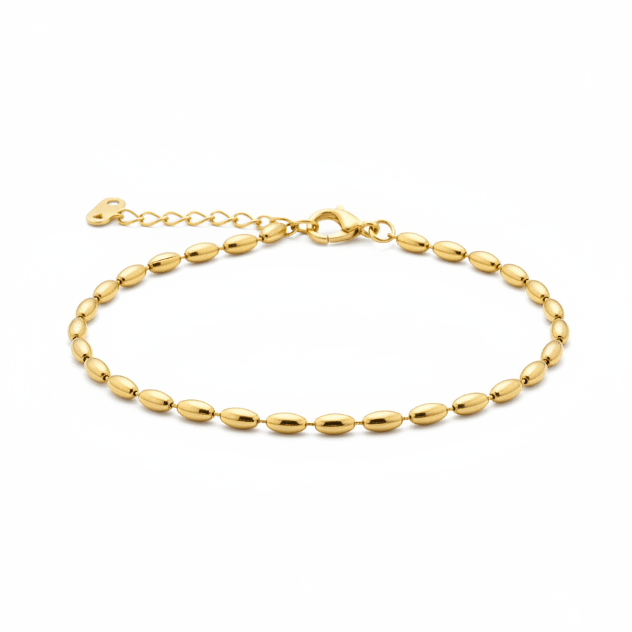 Gold Armband mit Edelstahl Perlen, Armband jugendlich Mädchen 14 Jahre, wasserdichter Schmuck für junge Frauen online Shop
