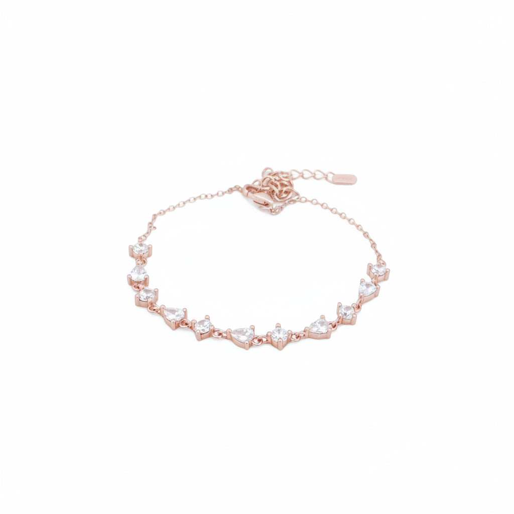 Bracelet de mariée Bella couleur or rose