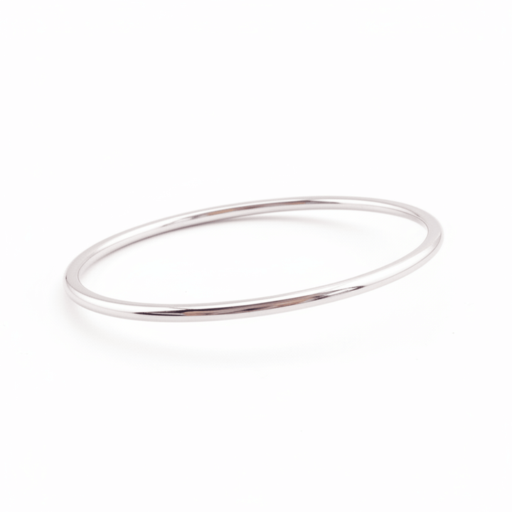 Dezenter einfacher Edelstahl Armreif, minimalistischer Basic Schmuck Armreifen, wasserfester Bangle für junge Frauen
