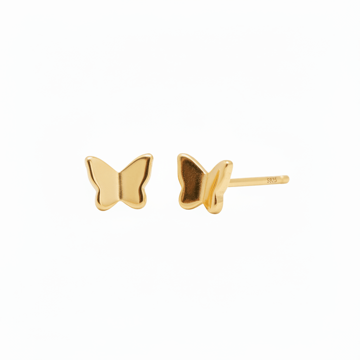 Schmetterling Ohrstecker-cute &amp; girly-Goldene Kinder Ohrringe-goldene ohrringe