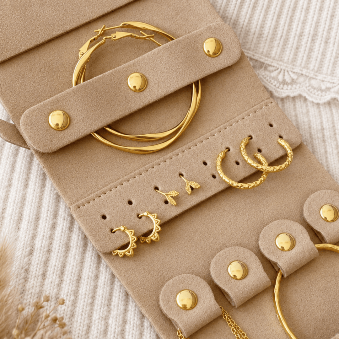 Gehämmerte Creolen Gold Boho Style-creolen-Creolen 30 mm-Gehämmert