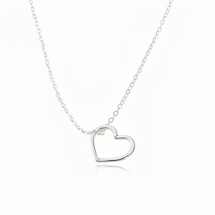 Collar de corazón martillado