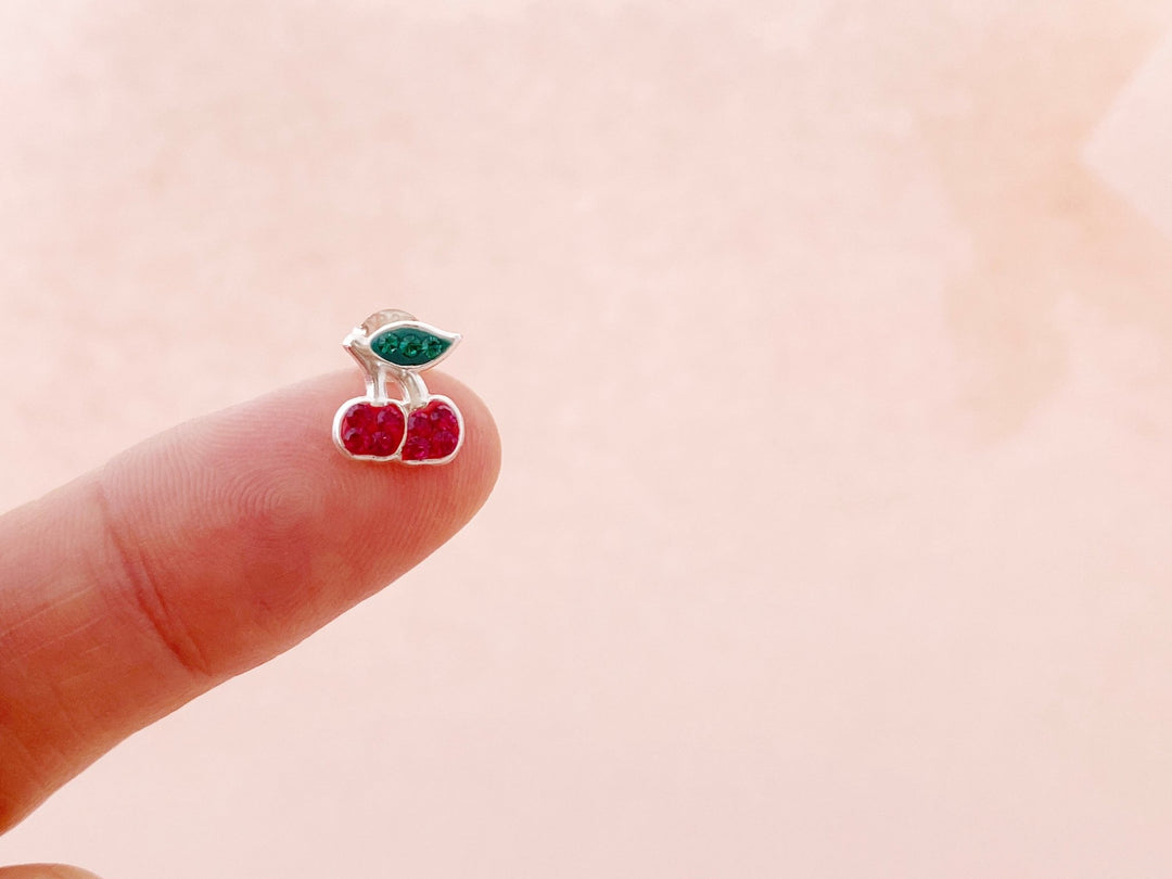 Hautfreundliche Kinder Ohrstecker mit Kirschen aus 925 Silber von Alicia's Diary