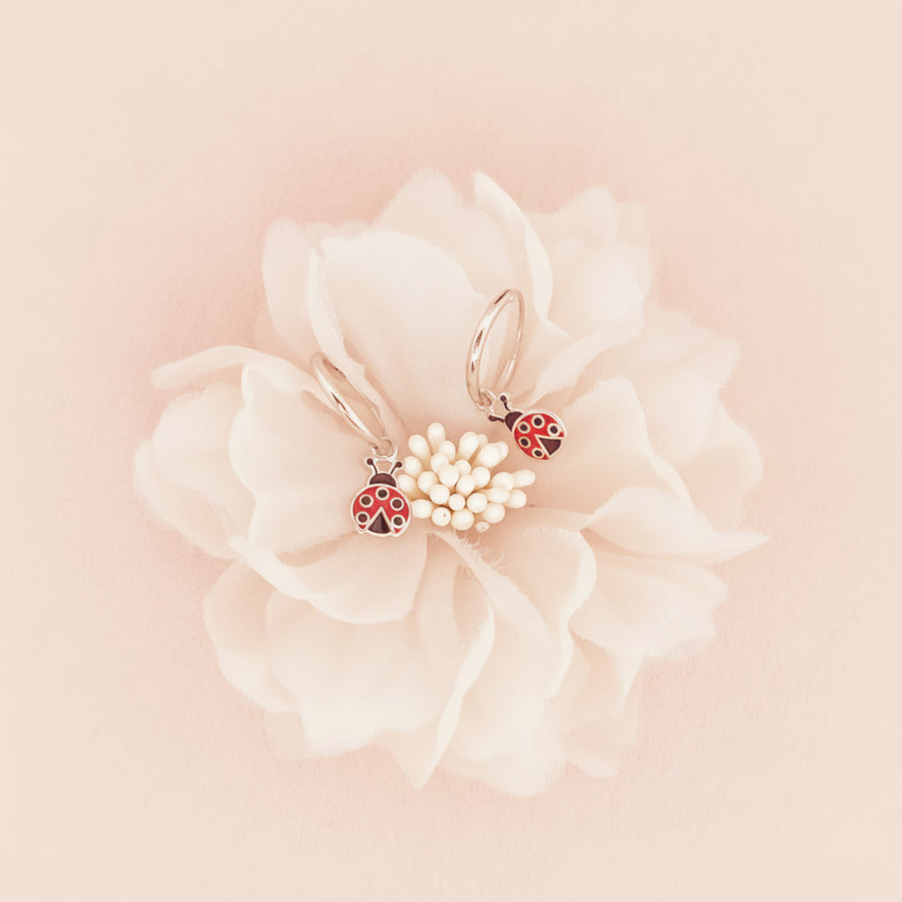 Classic children's jewelry: Ladybug earrings made of genuine silver for children, waterproof, skin-friendly from Alicia's Diary