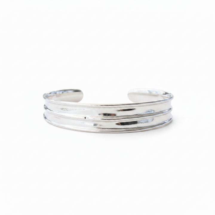Vintage Armreif silber, Schmuck breite Armspange versilbert, Retro Schmuck aus Silber, handmade jewelry, online bestellen