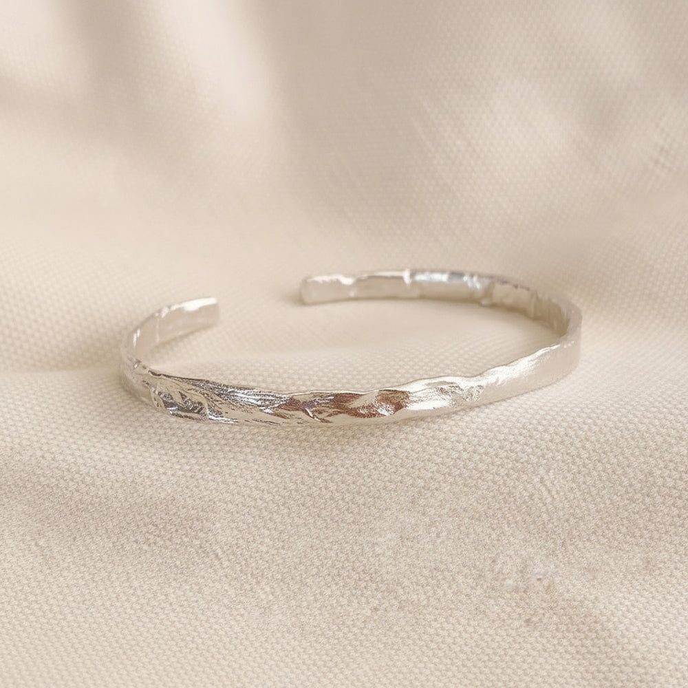 Silver bangle with hammered texture from Alicia's Diary
