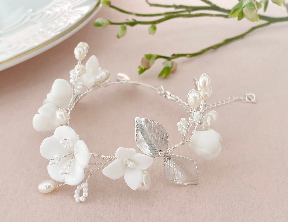 Silbernes Braut Armband Julia