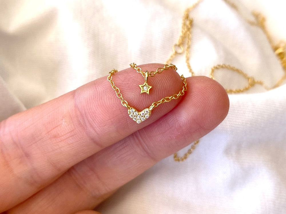 Layering Kette mit Herz & Stern - ALICIA'S DIARY®