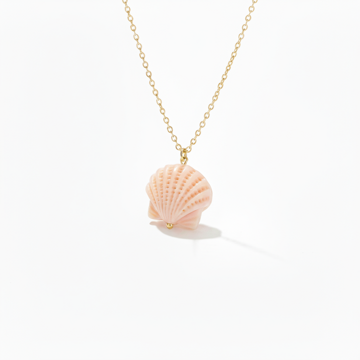 Muschel Halskette Damen, wasserfester Schmuck Gold für Frauen, zarte Kette mit Anhänger im Beach Girl Style von Alicia&