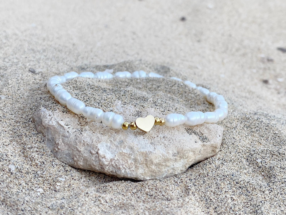 Süßwasserperlen Herz Armband - ALICIA'S DIARY®