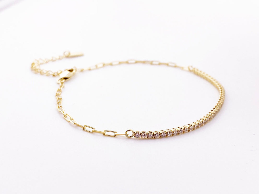Paperclip Tennis Armband - ALICIA'S DIARY