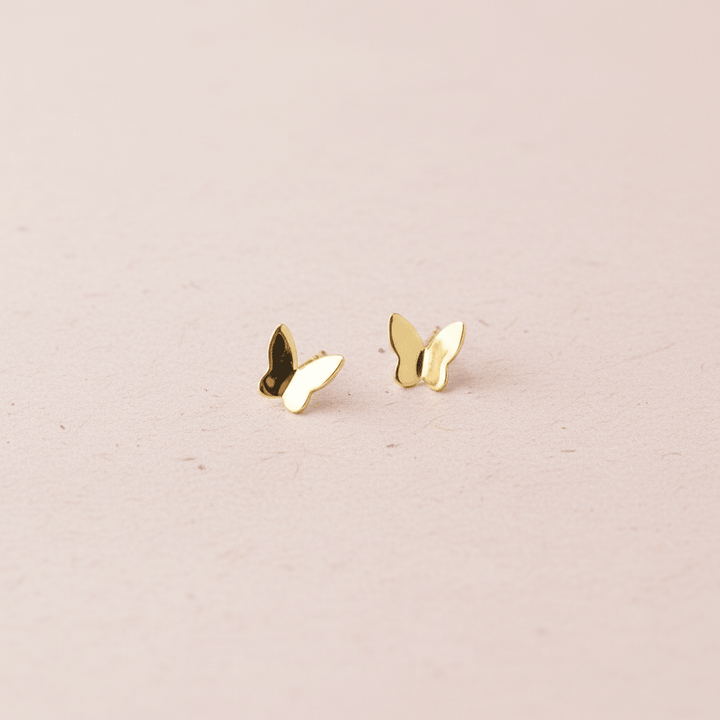 Schmetterling Ohrstecker-cute &amp; girly-Goldene Kinder Ohrringe-goldene ohrringe