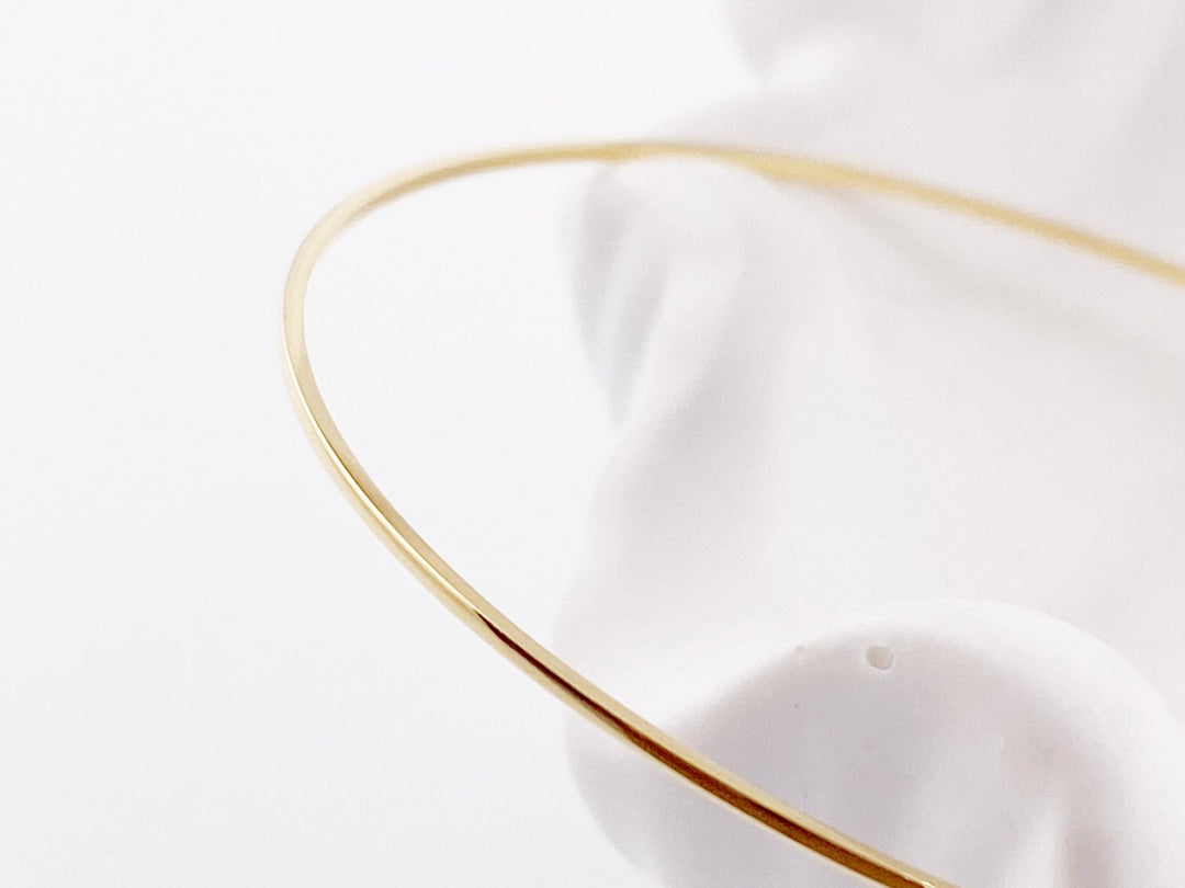 Eckig gewalzter Armreif, Bracelet gold, waterproof, für Schmuckallergiker geeignet von Alicia's Diary