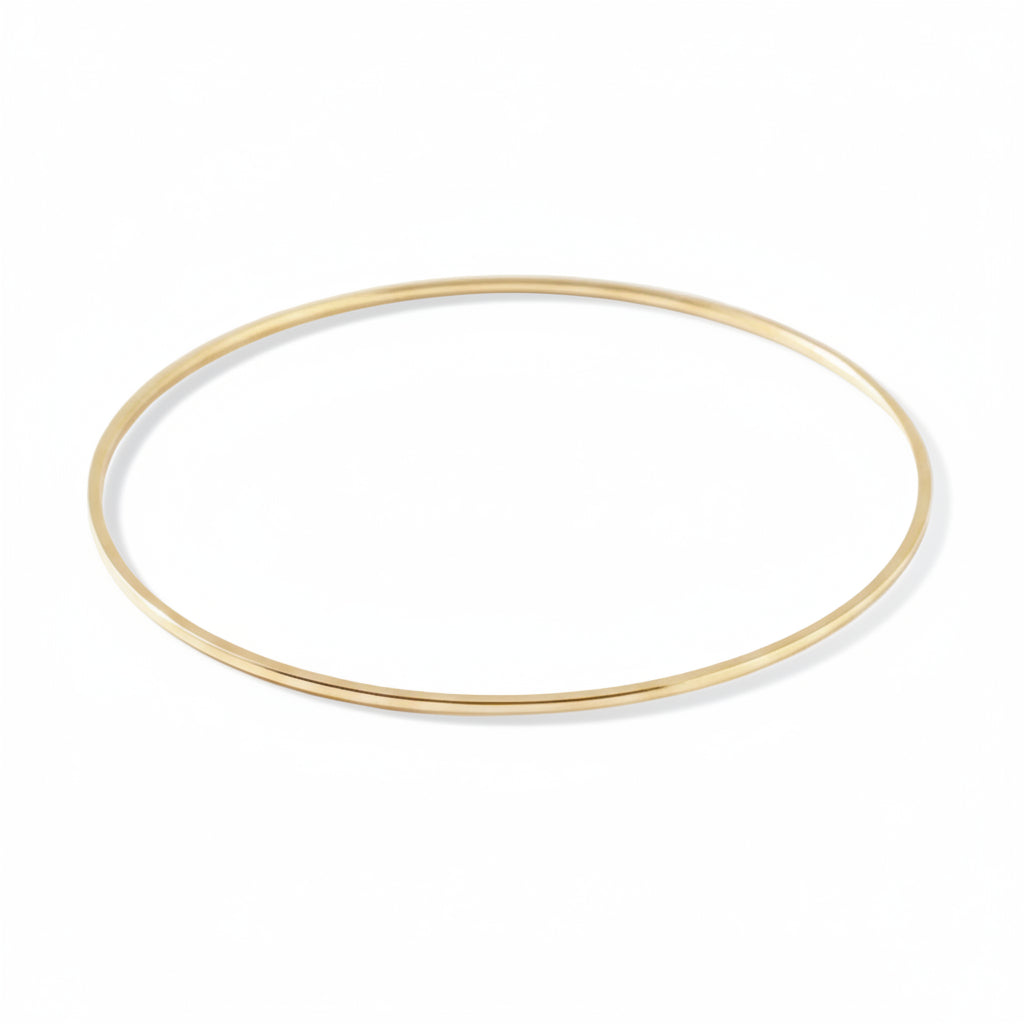 Dezenter dünner eckiger Armreif, Bracelet gold, waterproof, für Schmuckallergiker geeignet
