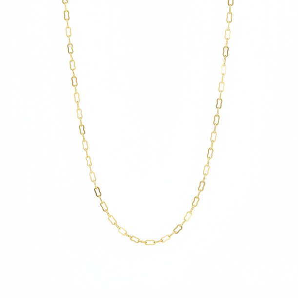 Goldene Basic Halskette gold mit besonderen Gliedern von Alicia&