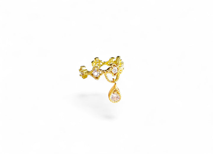 Zarter Earcuff mit Glitzersteinen - kissedby.shop