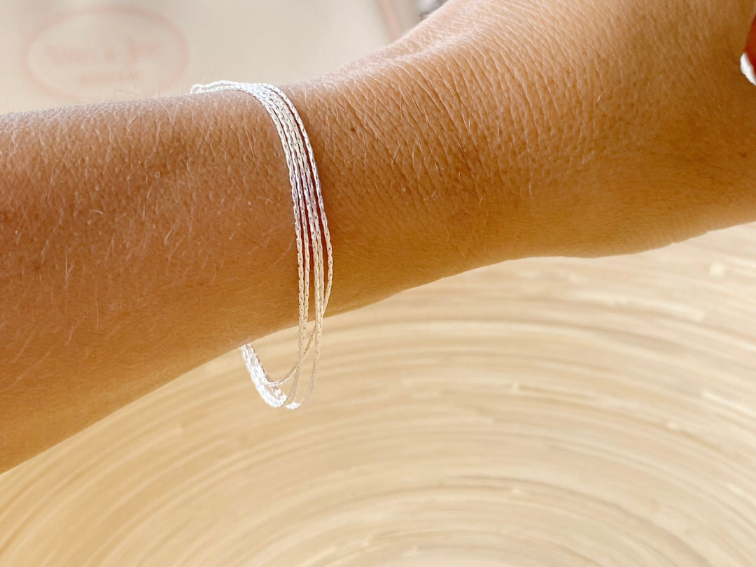 Armband mehrreihig silber für Damen, junge Frauen, mehrere Ketten, mehrreihiges Armband Alicia's Diary