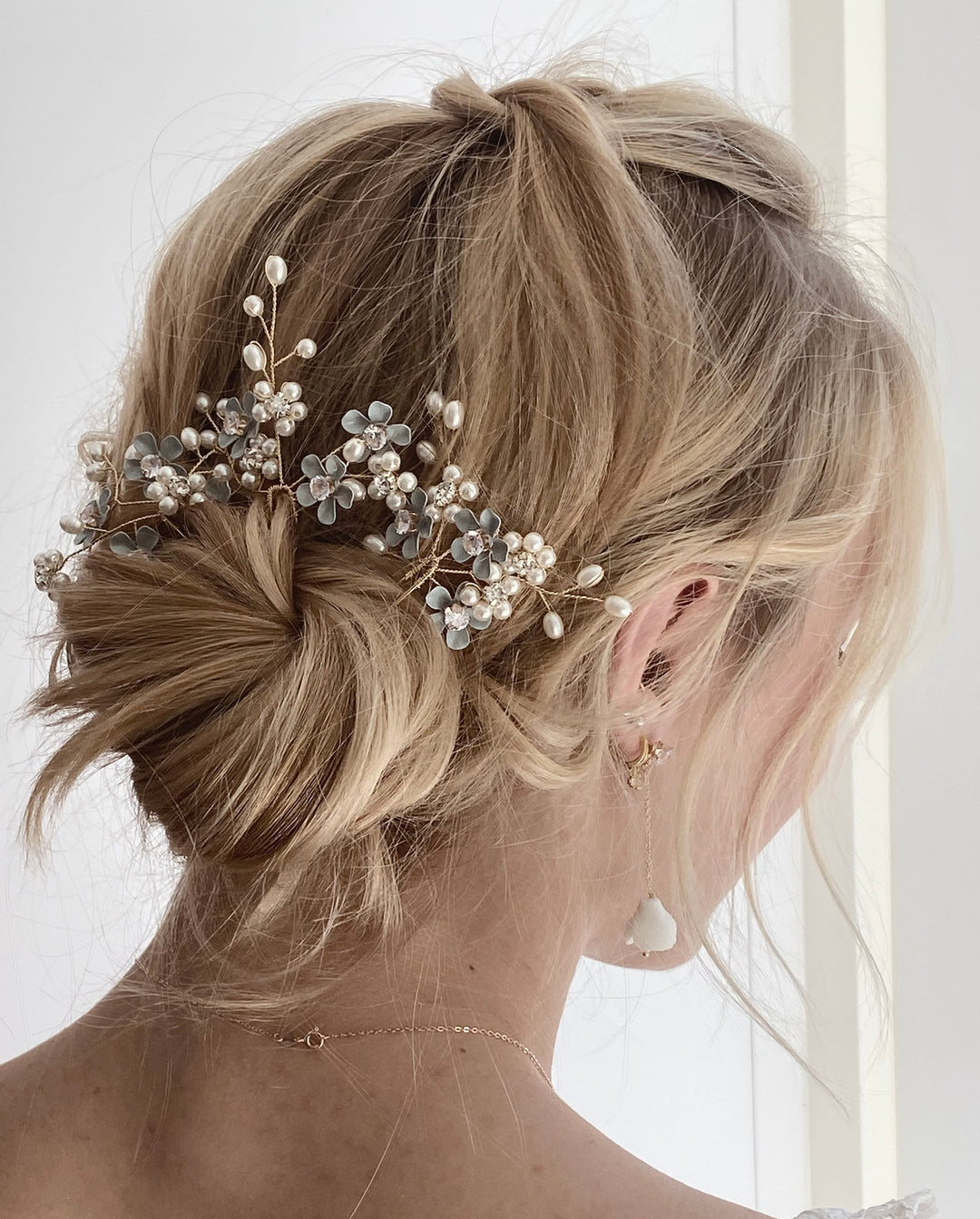 Schmuck für Hochzeitsfrisuren für dünnes Haar, halboffenes Haar, geflochten von Alicia's Diary